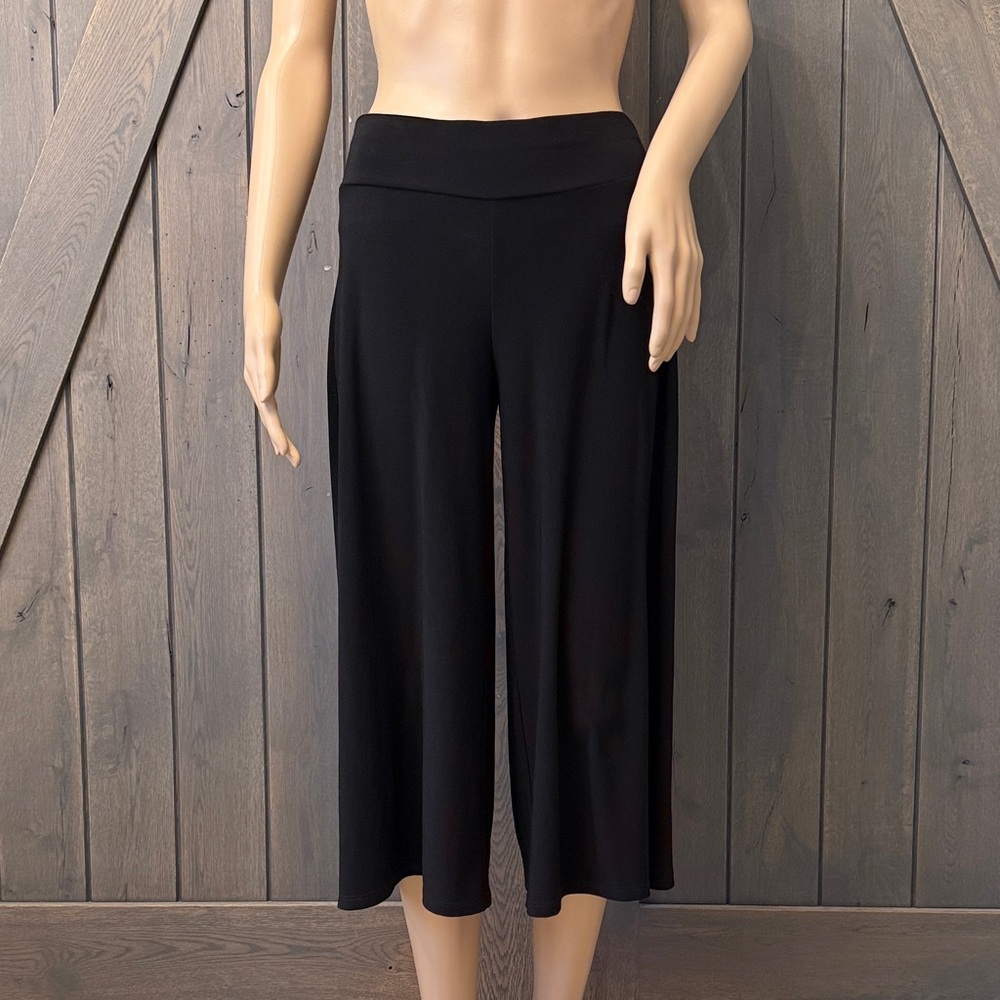 WHBM Black Palazzo Crop Pants